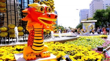  TP HCM rạng rỡ trên đường hoa Nguyễn Huệ 2012