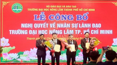  Lễ công bố nghị quyết  về nhân sự lãnh đạo trường ĐH Nông Lâm TPHCM