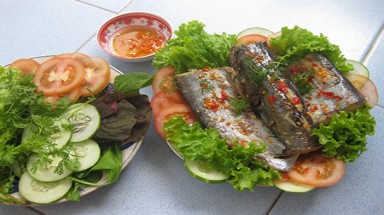  Cá leo nướng muối ớt 