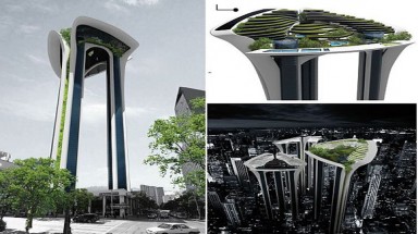   Độc đáo vườn hoa trên không giữa thành phố  