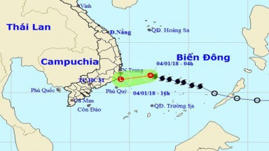 Bão số 1 suy yếu thành áp thấp nhiệt đới