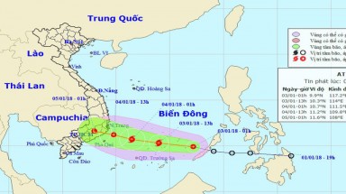 Áp thấp nhiệt đới đã vào Biển Đông, sắp mạnh lên thành bão