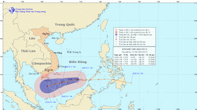  Bão số 1 cách đảo Trường Sa Lớn khoảng 230km về phía Đông