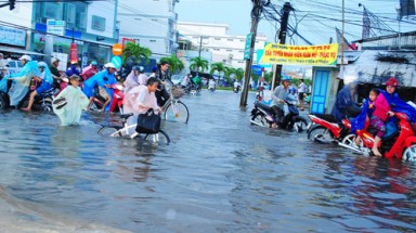  Cà Mau Ngập nặng vì mưa trái mùa