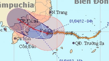  Bão số 1 đã tan trên đất liền