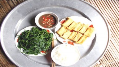  Thòm thèm... rau lang luộc chấm mắm nêm