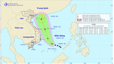  Áp thấp nhiệt đới hình thành trên biển Đông