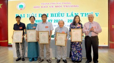  Ông Bùi Quang Sản tái đắc cử Chủ tịch Hội Bảo vệ Môi trường thành phố Hải Phòng