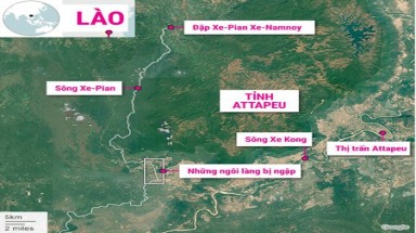  Vỡ đập ở Lào: Mực nước Tân Châu, Châu Đốc tăng 5-6 cm