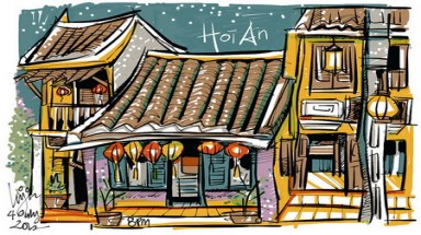  Những bức ký họa " độc đáo" về Việt Nam