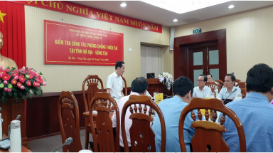  Đoàn Kiểm tra của Ban Chỉ đạo Trung ương về PCTT kiểm tra tỉnh BRVTvề công tác PCTT năm 2020