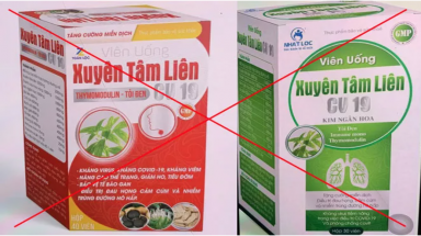  Cảnh báo 2 sản phẩm Xuyên tâm liên giả mạo hỗ trợ điều trị Covid-19