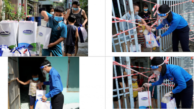  45.000 phần quà được Vinamilk gửi đến người dân 3 tỉnh thành phố, góp phần san sẻ khó khăn mùa dịch