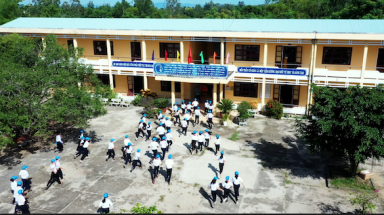  Học sinh, giáo viên và người dân vùng ven biển Quảng Nam tham gia diễn tập ứng phó sóng thần-đa thiên tai