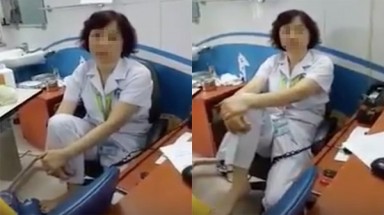  Bác sĩ bị “tố” gác chân lên ghế đối thoại với người nhà bệnh nhân