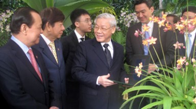  Tổng Bí thư Nguyễn Phú Trọng đặt tên cho một loài lan ở Singapore