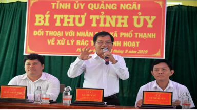 Bí thư Quảng Ngãi Lê Viết Chữ xin lỗi người dân vụ rác ở Đức Phổ