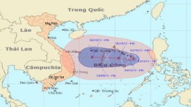  Bão số 7 cách quần đảo Hoàng Sa khoảng 560km