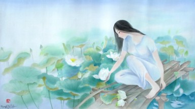  Họa sĩ Nguyễn Thị Tâm ”thì thầm” với sen