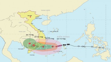 Bão cách Nha Trang 240km, TP.HCM mưa rất lớn từ chiều mai