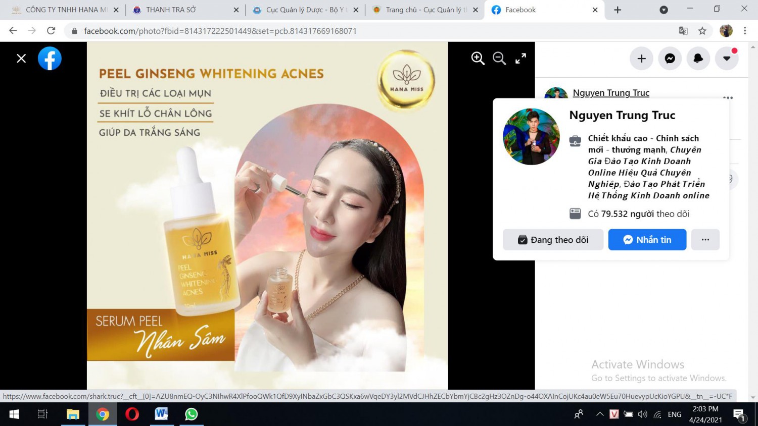 Mỹ[-]phẩm[-]Hana[-]Miss[-]quảng[-]cáo[-]"Láo"[-]đánh[-]lừa[-]người[-]tiêu[-]dùng