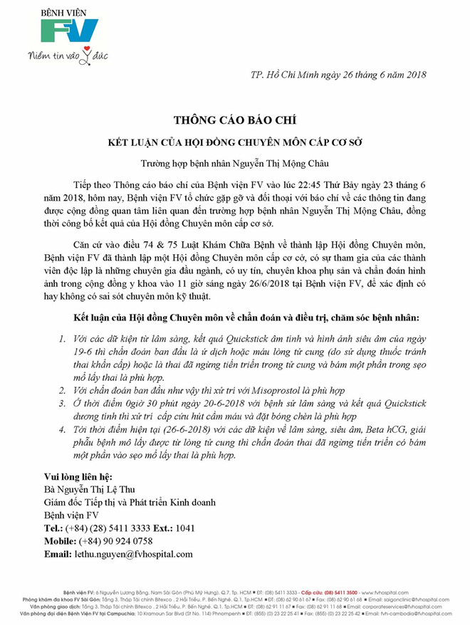 Bệnh[-]nhân[-]tố[-]bác[-]sĩ[-]Bệnh[-]viện[-]FV[-]cho[-]thuốc[-]phá[-]thai[-]khi[-]đang[-]mang[-]bầu
