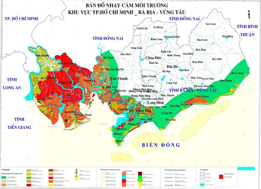 Vùng nhạy cảm môi trường từ Bà Rịa - Vũng Tàu đến Cần Giờ