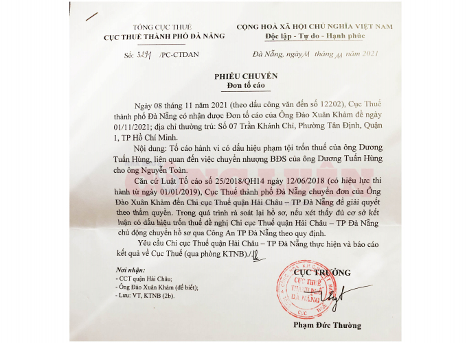 Đà[-]Nẵng:Cần[-]làm[-]rõ[-]vụ[-]bán[-]đất[-]hơn[-]120[-]tỷ,[-]kê[-]khai[-]20[-]tỷ[-]để[-]giảm[-]đóng[-]thuế[-]