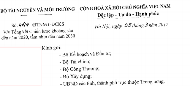 [-]Bộ[-]Tài[-]nguyên[-]chi[-]700[-]triệu[-]đồng[-]lập[-]báo[-]cáo[-]và[-]tổ[-]chức[-]hội[-]nghị[-]về[-]khoáng[-]sản