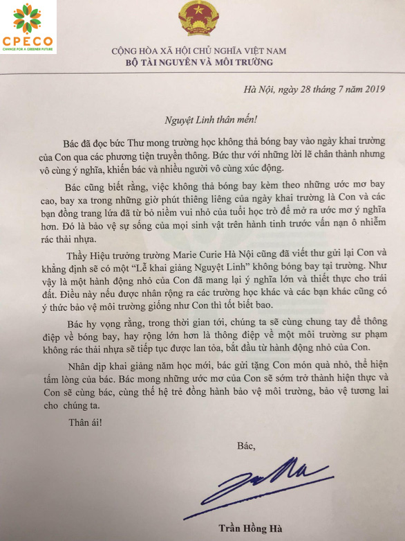 Bộ[-]trưởng[-]TN&MT[-]gửi[-]thư[-]cho[-]bé[-]Nguyệt[-]Linh[-]về[-]thông[-]điệp[-]bóng[-]bay