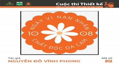 Tác phẩm tham dự cuộc thi thiết kế Logo "Ngày Vì nạn nhân chất độc da cam (10/8)" mã số 013