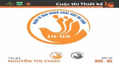  Tác phẩm tham dự cuộc thi thiết kế Logo "Ngày Vì nạn nhân chất độc da cam (10/8)" mã số 034-02