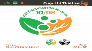  Tác phẩm tham dự cuộc thi thiết kế Logo "Ngày Vì nạn nhân chất độc da cam (10/8)" mã số 037-02