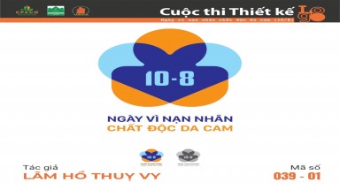  Tác phẩm tham dự cuộc thi thiết kế Logo "Ngày Vì nạn nhân chất độc da cam (10/8)" mã số 039-01