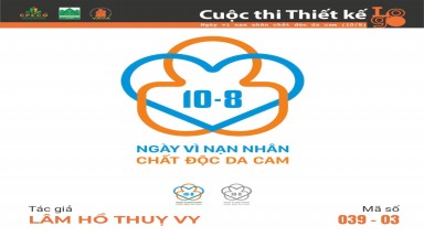  Tác phẩm tham dự cuộc thi thiết kế Logo "Ngày Vì nạn nhân chất độc da cam (10/8)" mã số 039-03