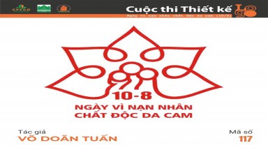  Tác giả Võ Doãn Tuấn (Nghệ An) đoạt giải nhất cuộc thi thiết kế logo “Ngày vì nạn nhân chất độc da cam (10-8)” 