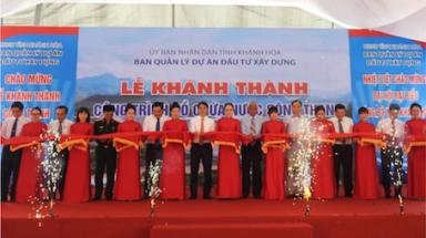Khánh Hoà:Khánh thành công trình hồ chứa nước Sông Than